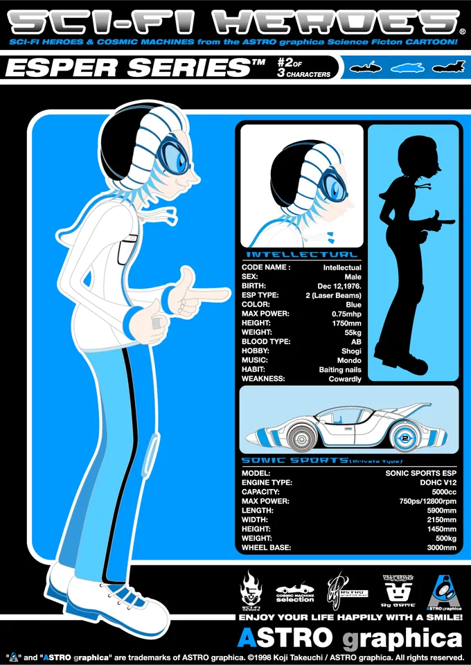 SCI FI HEROES02, Original Ver. ESPER SERIES, illustration work, Personal, 1998